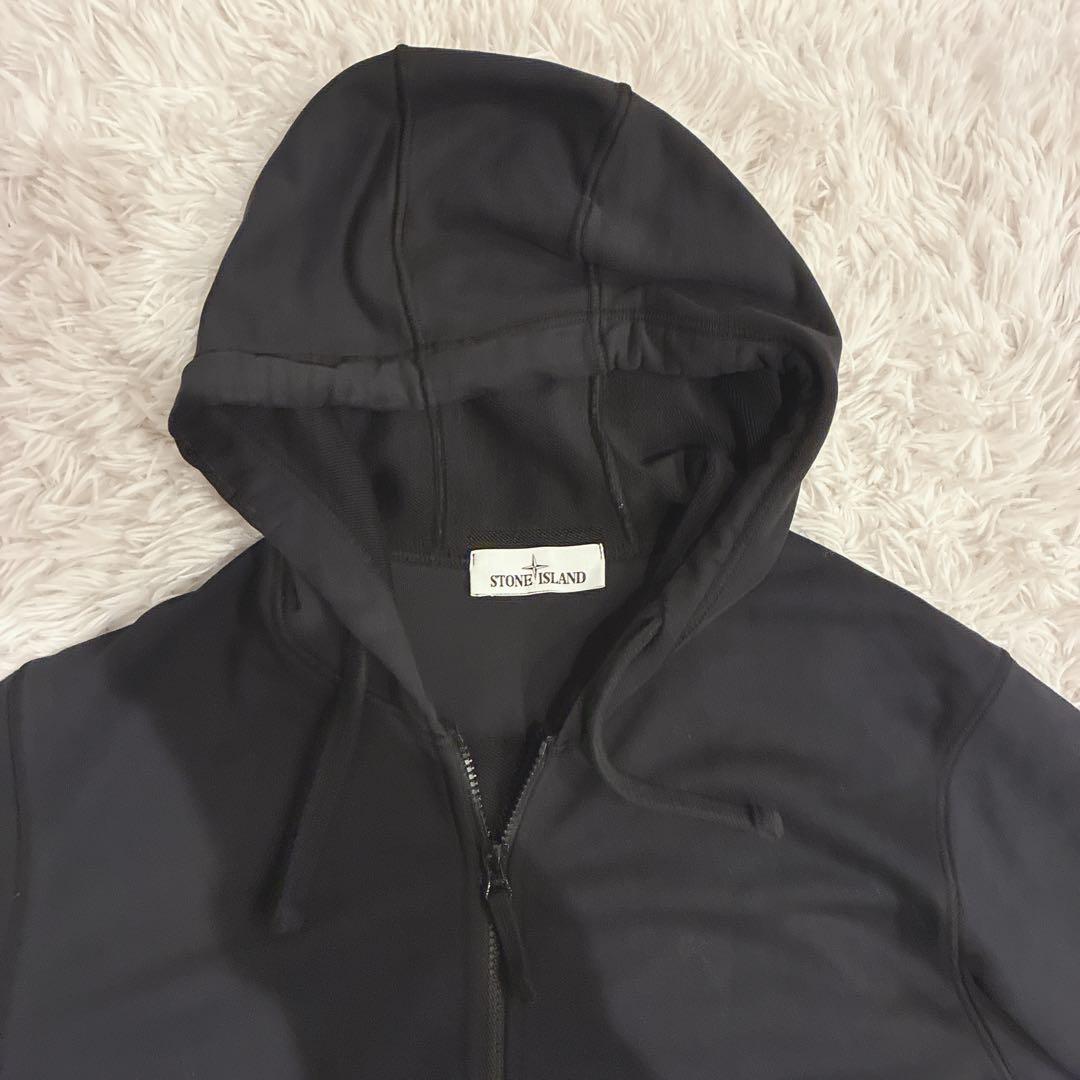 STONE  フルジップ パーカー 黒 L