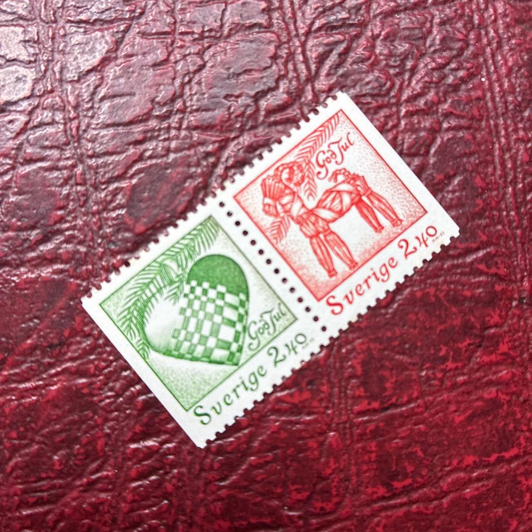 77034セール現品限 外国切手 スウェーデン発行xマス2種揃連刷 - メルカリ