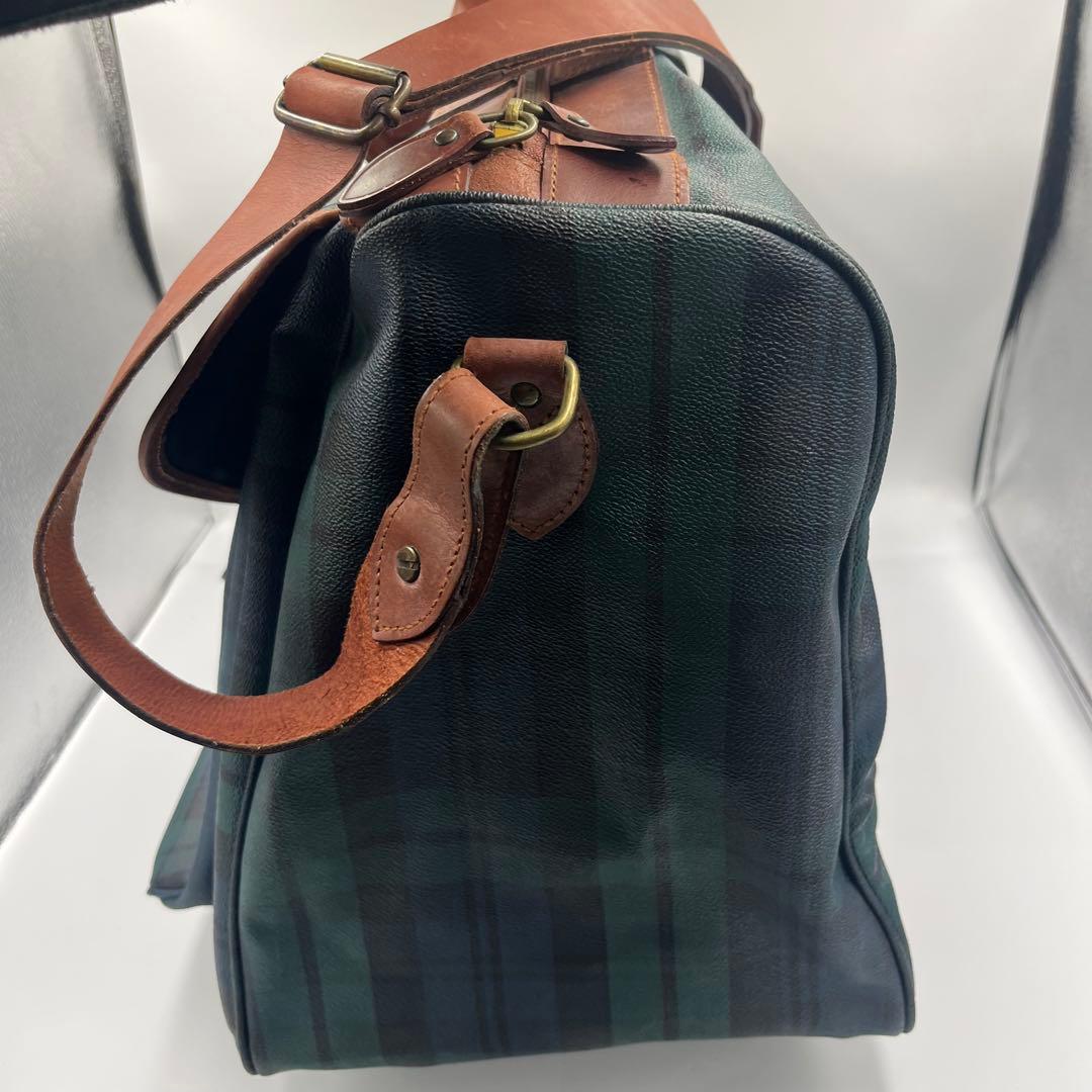 希少】ポロラルフローレン ボストンバッグ 2way ブラックウォッチ PVC