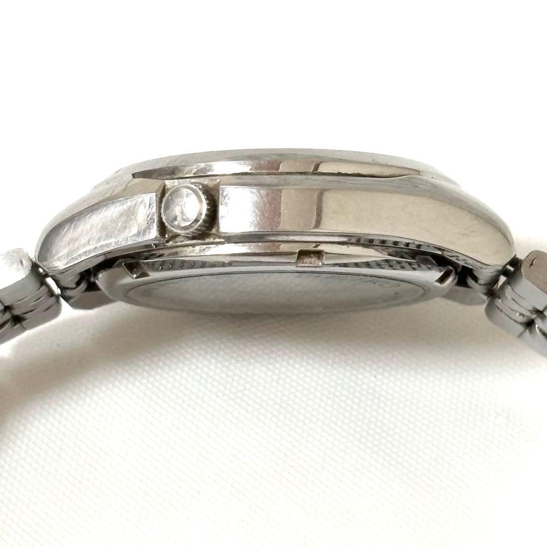 美品 稼働✨SEIKO 5・自動巻き 裏スケ 3針 デイデイト シルバー