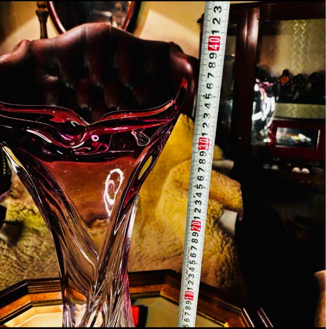 湯布院アンティーク イタリア 重厚ベネチアンガラス フラワースタンド 花瓶