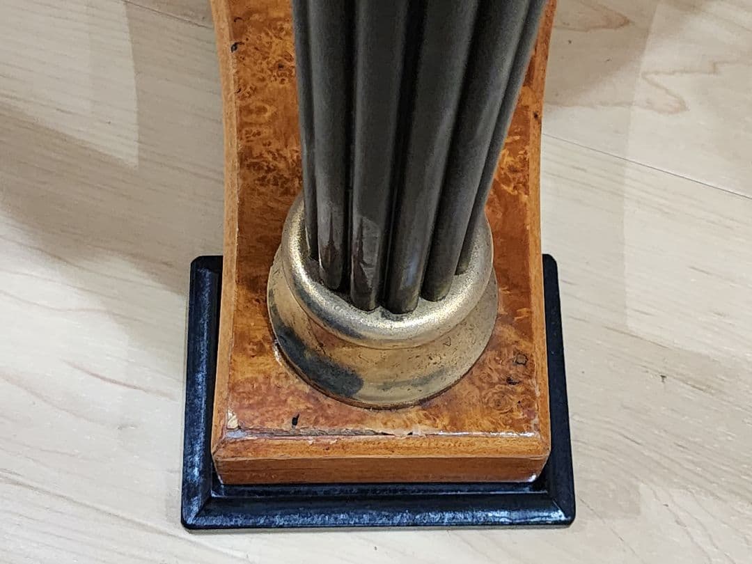 イタリア製最高級サイドテーブル バーズアイメープル 大理石 40万円