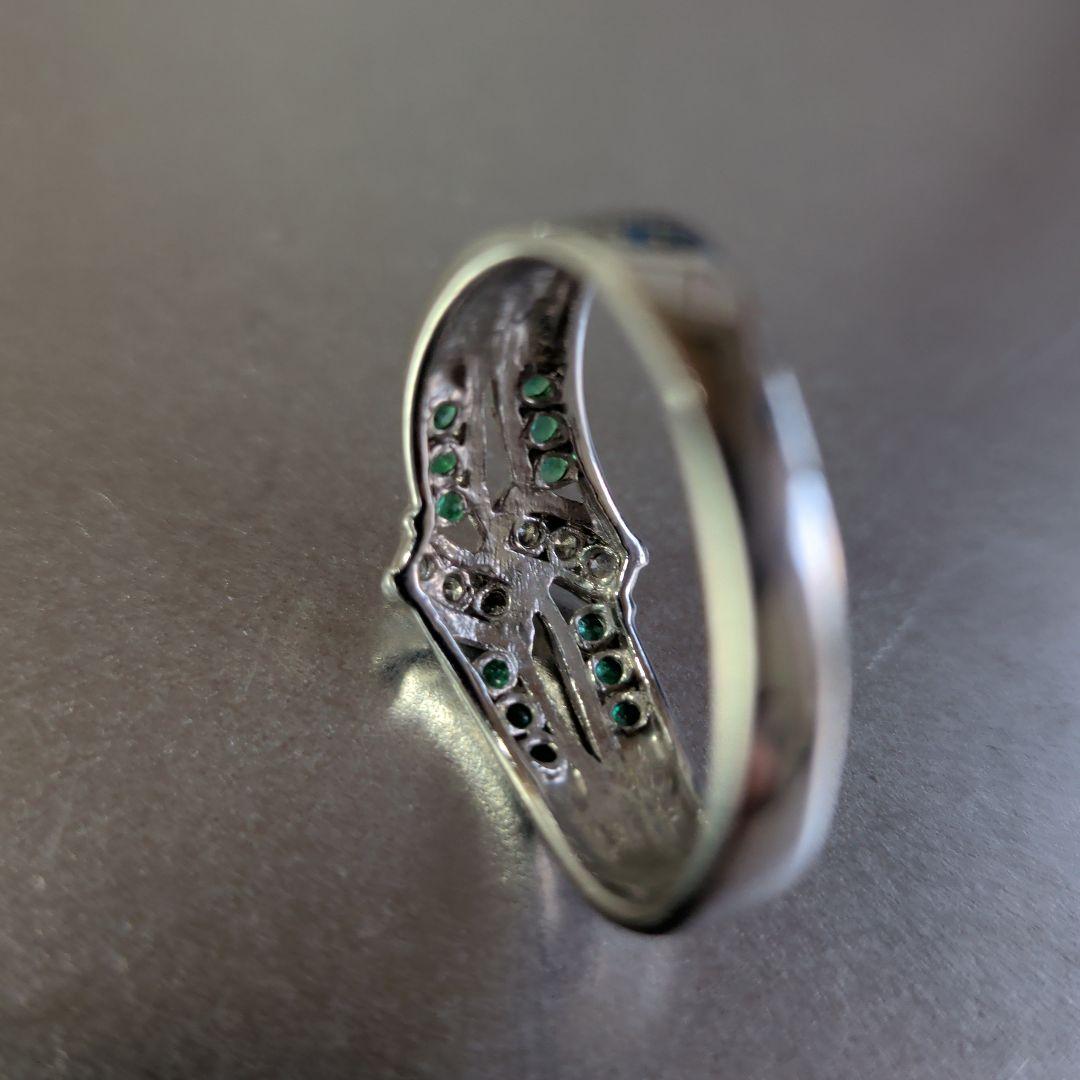 リング　Pt900　エメラルド計0.25ctダイヤモンド計0.12ct4.87g