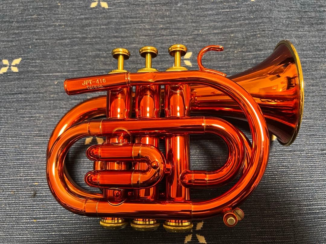 ジュピターポケットトランペットJPT-416　ケース・マウスピース付き