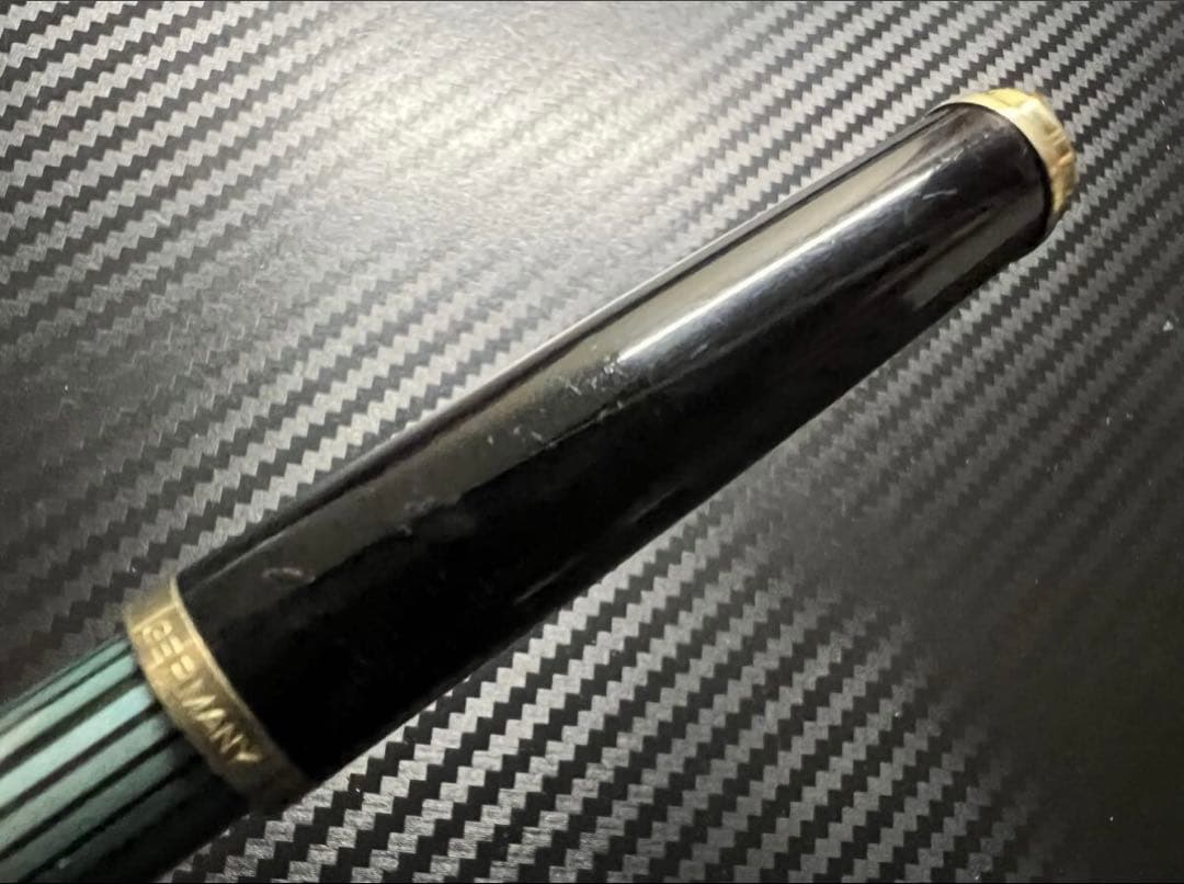 極美品 ペリカン 400NN M&K 緑縞 M 中字 万年筆