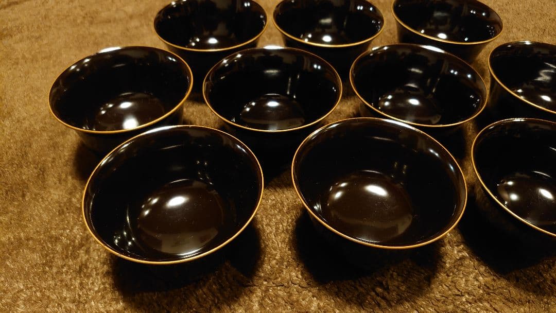 輪島塗　漆器　蕎麦猪口　湯呑み　猪口　向付　１０客