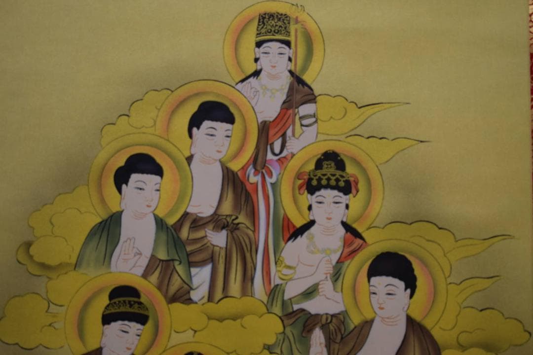 真作/朝陽/十三佛/桐共箱付/布袋屋掛軸HG-465