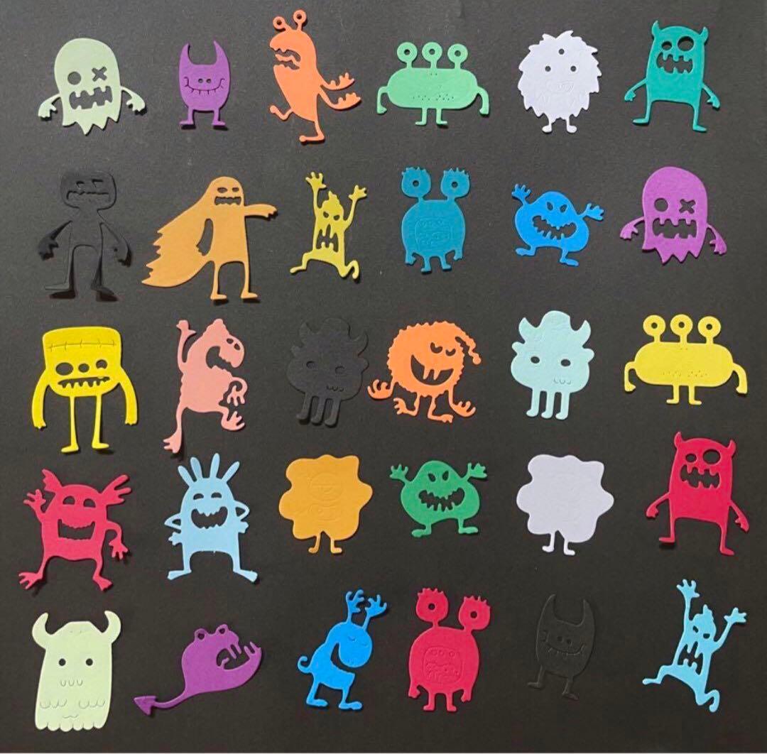 クラフトパンチ ハロウィン モンスター 工作 写真 アルバム パーツ