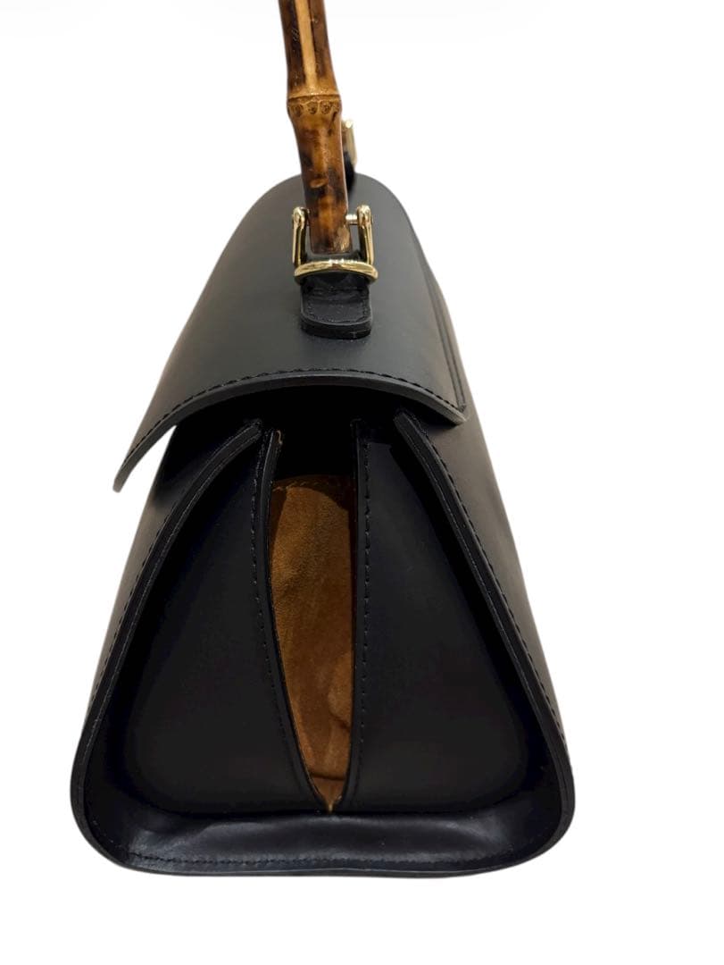 希少　AULENTTI オウレンティ バンブーハンドル レザー 2way 黒