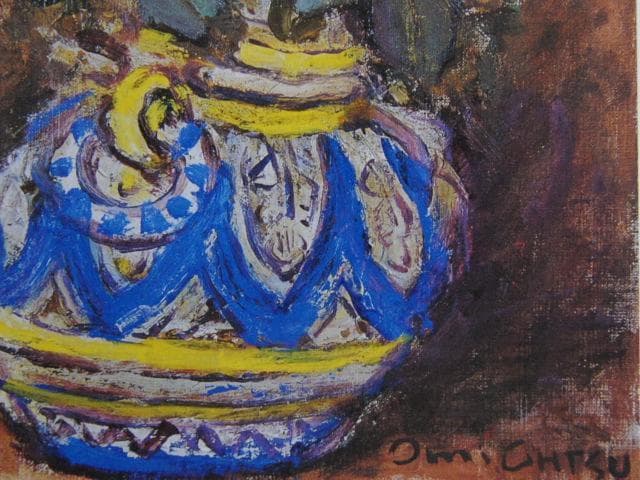 大津通臣、バラ、希少な画集より、新品高級額・額装付、状態良好