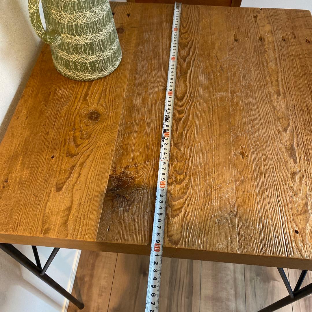 ‼️更に値下‼️お早めに★アンティーク古材テーブルアイアン脚カフェテーブル