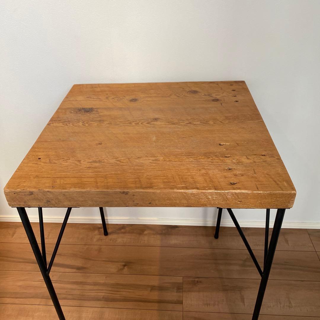 ‼️更に値下‼️お早めに★アンティーク古材テーブルアイアン脚カフェテーブル