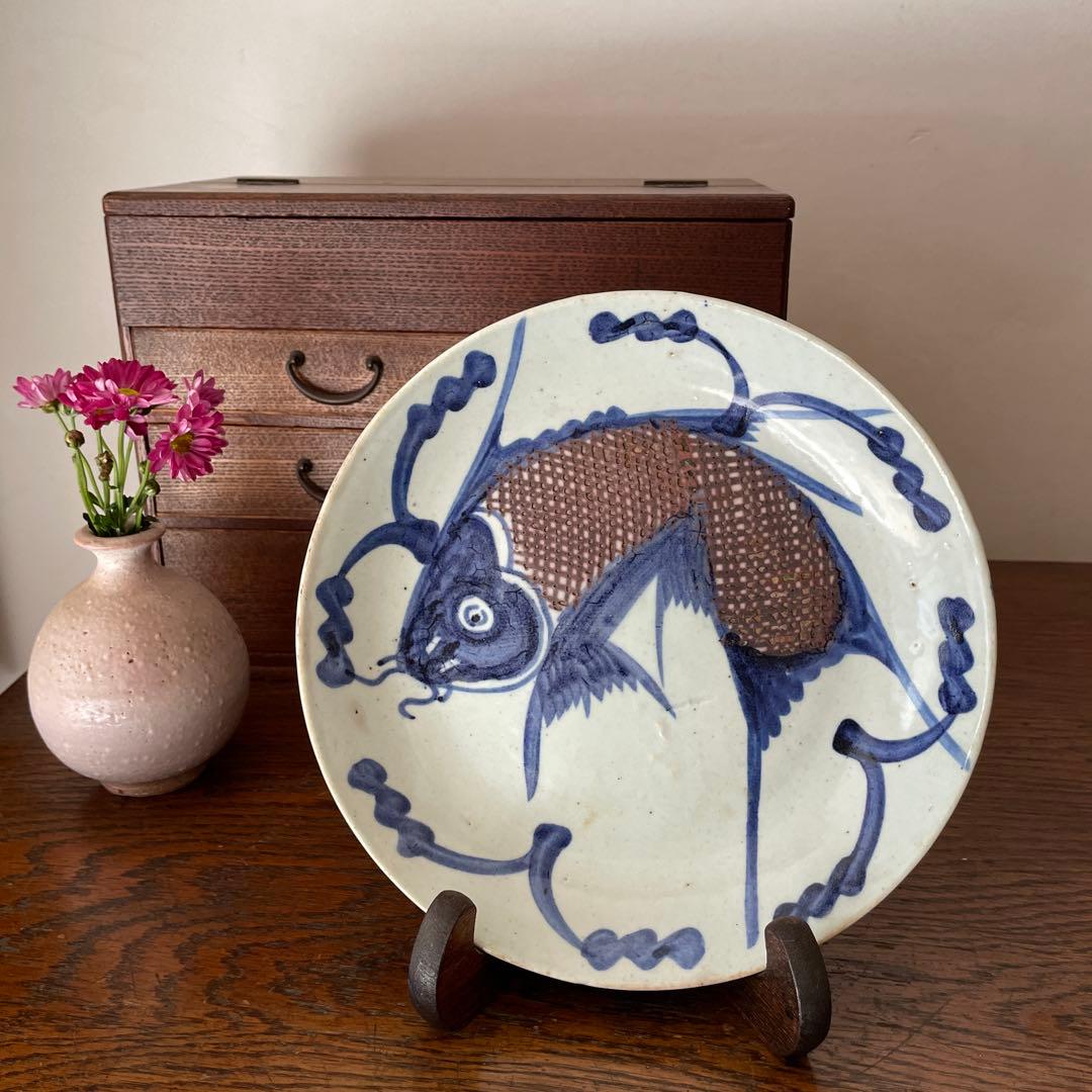 中国古玩 唐物　釉裏紅魚文皿　呉須辰砂　呉須染付 楽天市場】中国古玩 / 唐物○釉裏紅魚文皿○呉須辰砂/呉須染付 ニュウ