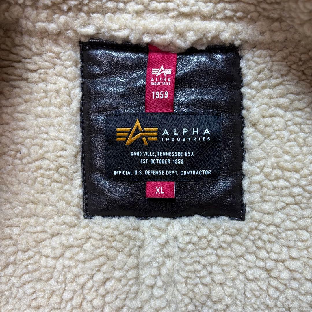完売 ALPHA INDUSTRIES ブラウン B-3 XL ムートン