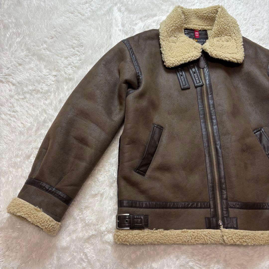 完売 ALPHA INDUSTRIES ブラウン B-3 XL ムートン