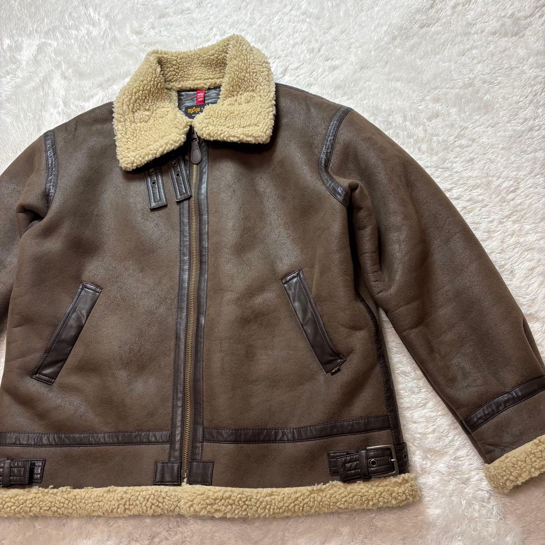 完売 ALPHA INDUSTRIES ブラウン B-3 XL ムートン