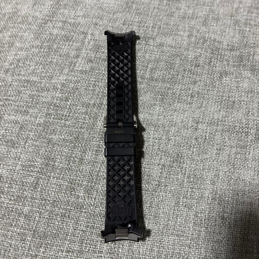 IWC ブラックラバーベルト ダイヤモンドパターン