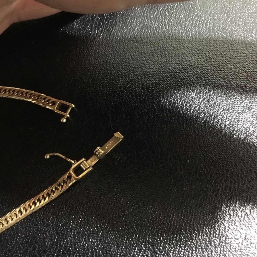 K18 金　造幣局検定　6面カットダブル喜平ブレスレット　5,1g