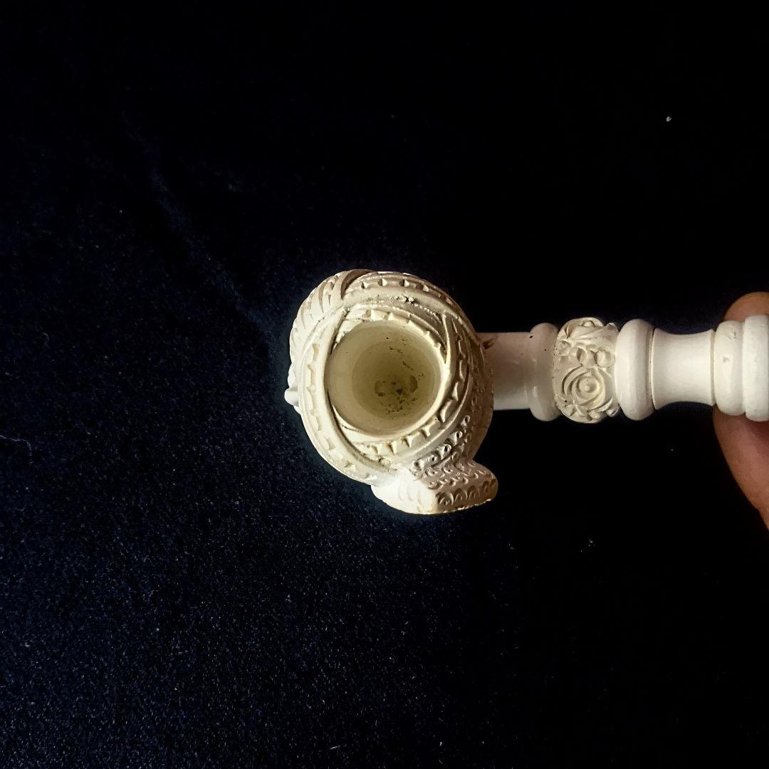 パイプの女王◇メシャムパイプ◇ヴィンテージ◇海泡石◇人面彫り