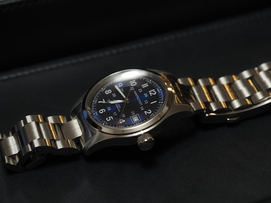 そまみち ハミルトン　カーキ フィールド Auto 38 mm