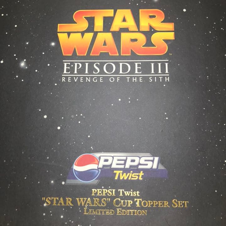 ペプシ　pepsi twist starwars cup topper set