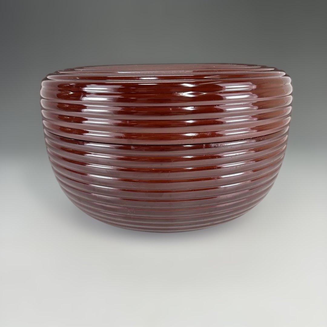 【茶道具】ロクロ目唐松食籠（紙箱）