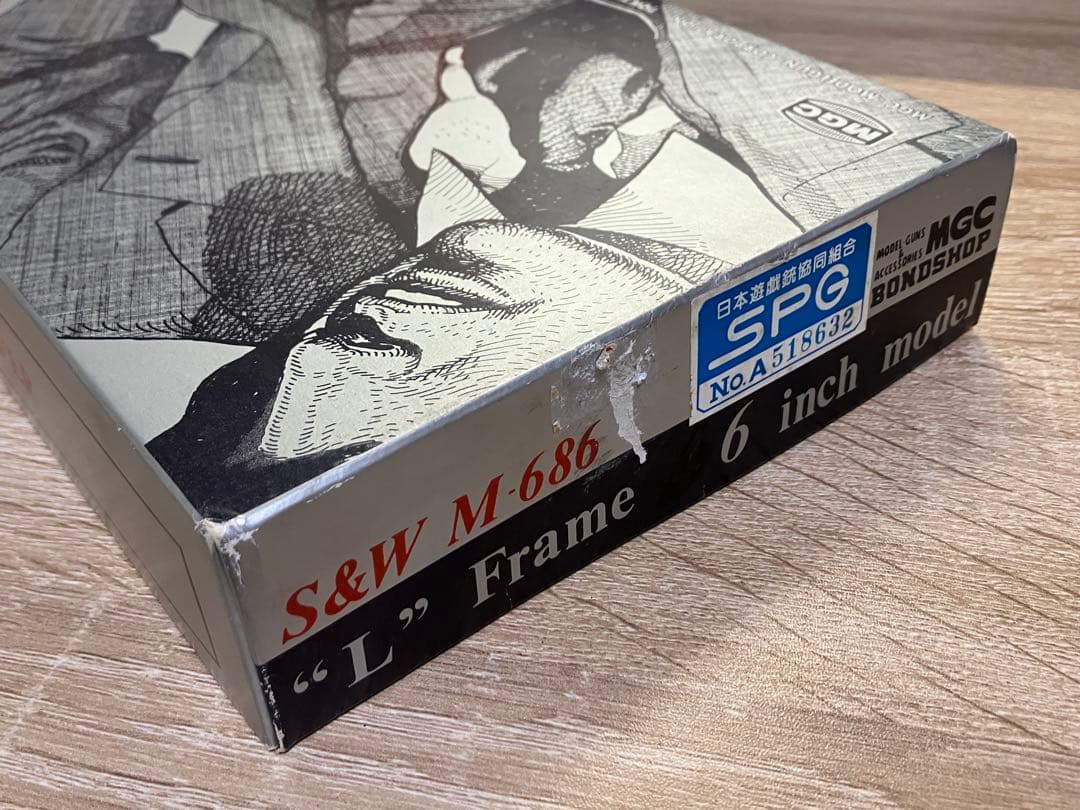 MGC S&W M686 6インチ モデルガン 木製グリップ付き