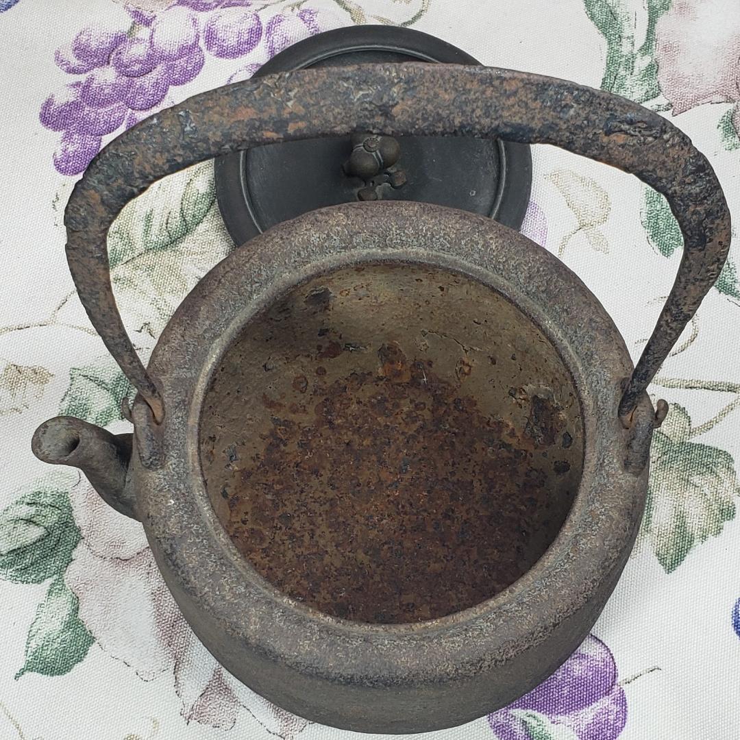 ◇龍文堂 安之介 胴縦銘 道安型 鉄瓶◇検）亀文堂 雨宮宗 金寿堂 光