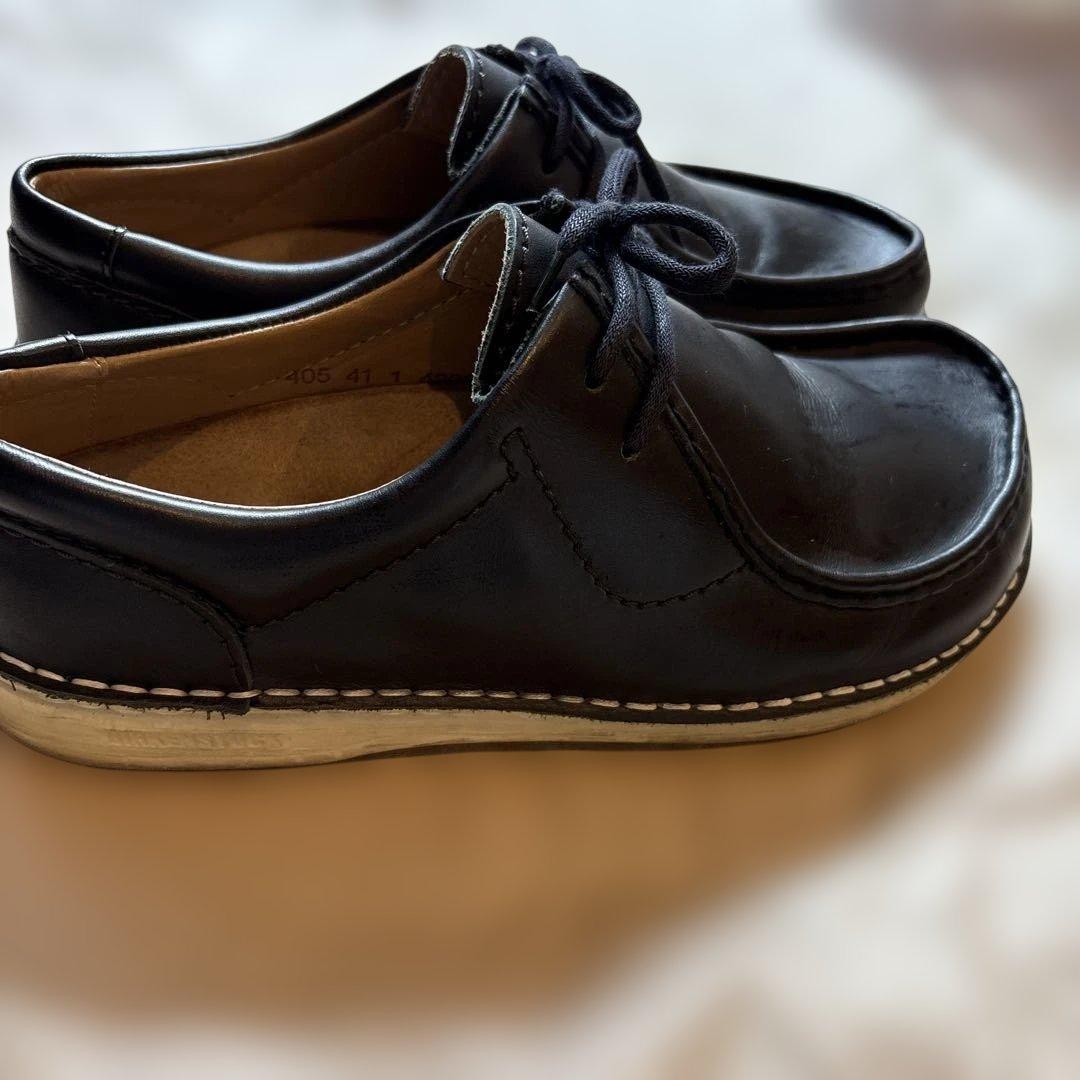 黒 レザー レースアップシューズ　パサデナ