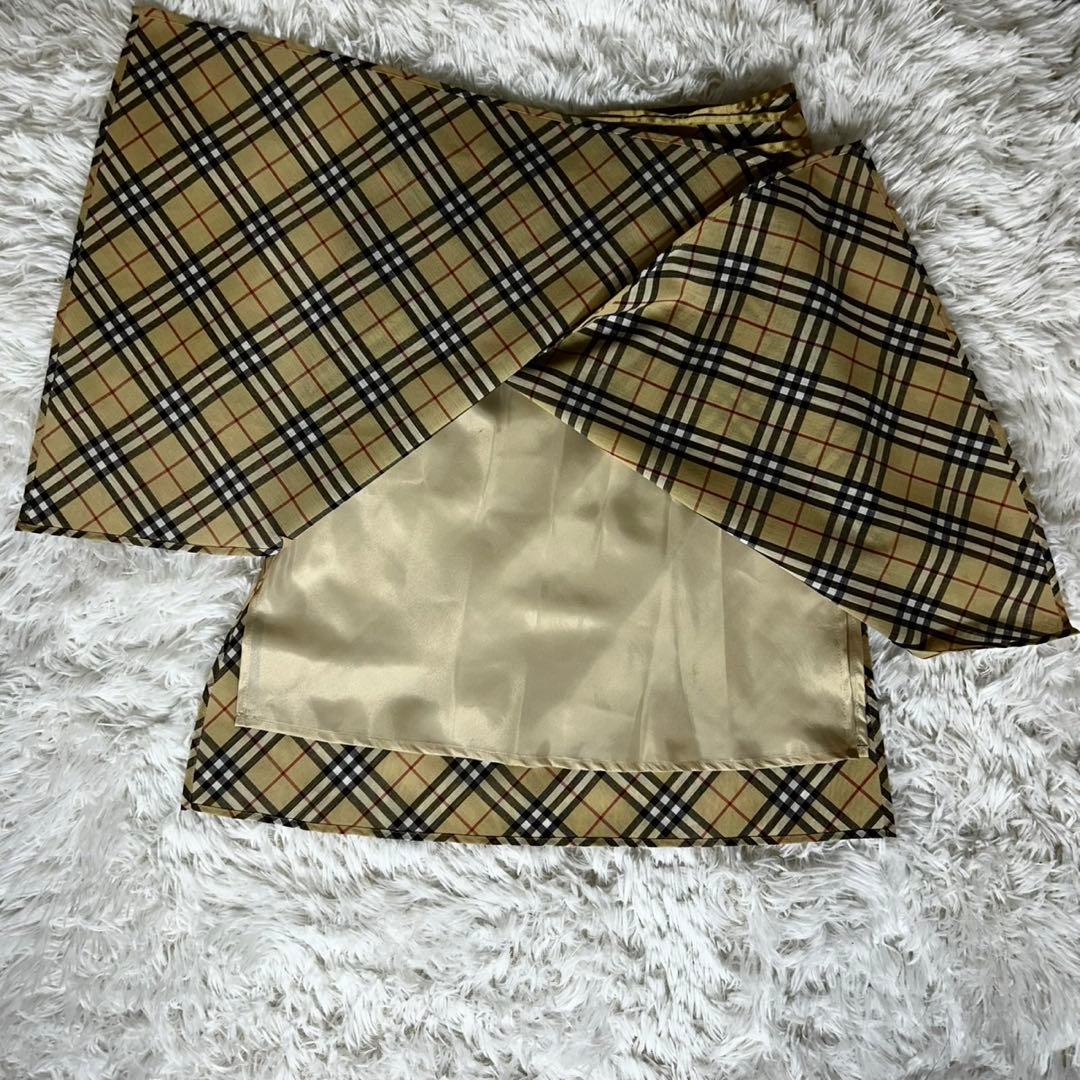 美品✨《バーバリーブルーレーベル》 ノバチェック巻きスカート 36 ペチコート