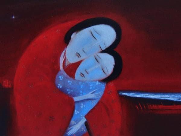 斎藤真一、津軽哀歌 十三の砂山、希少画集画、新品高級額装付