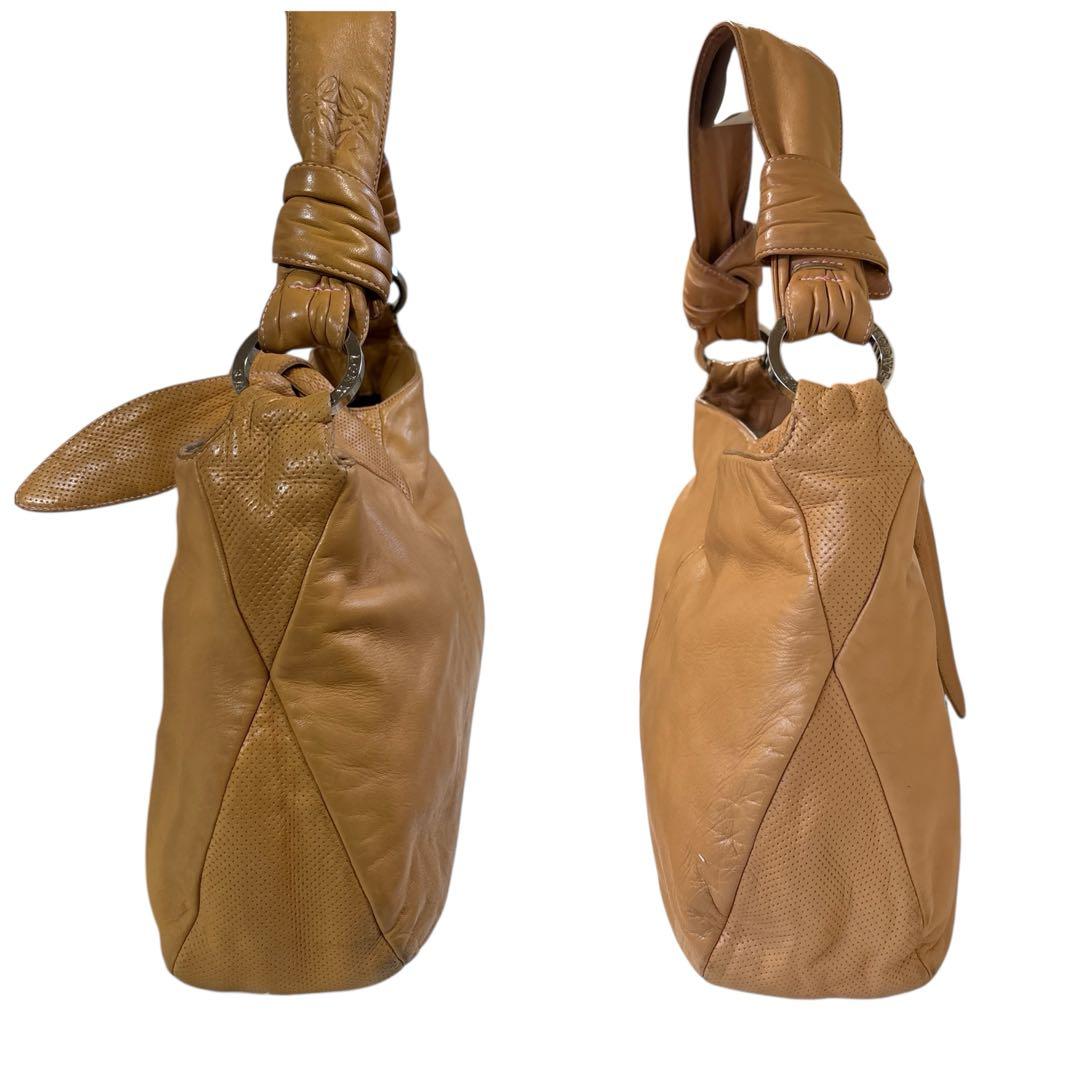 ダウニーロエベ ハンドバッグ 手提げ アナグラム ロゴ金具 ナッパレザー