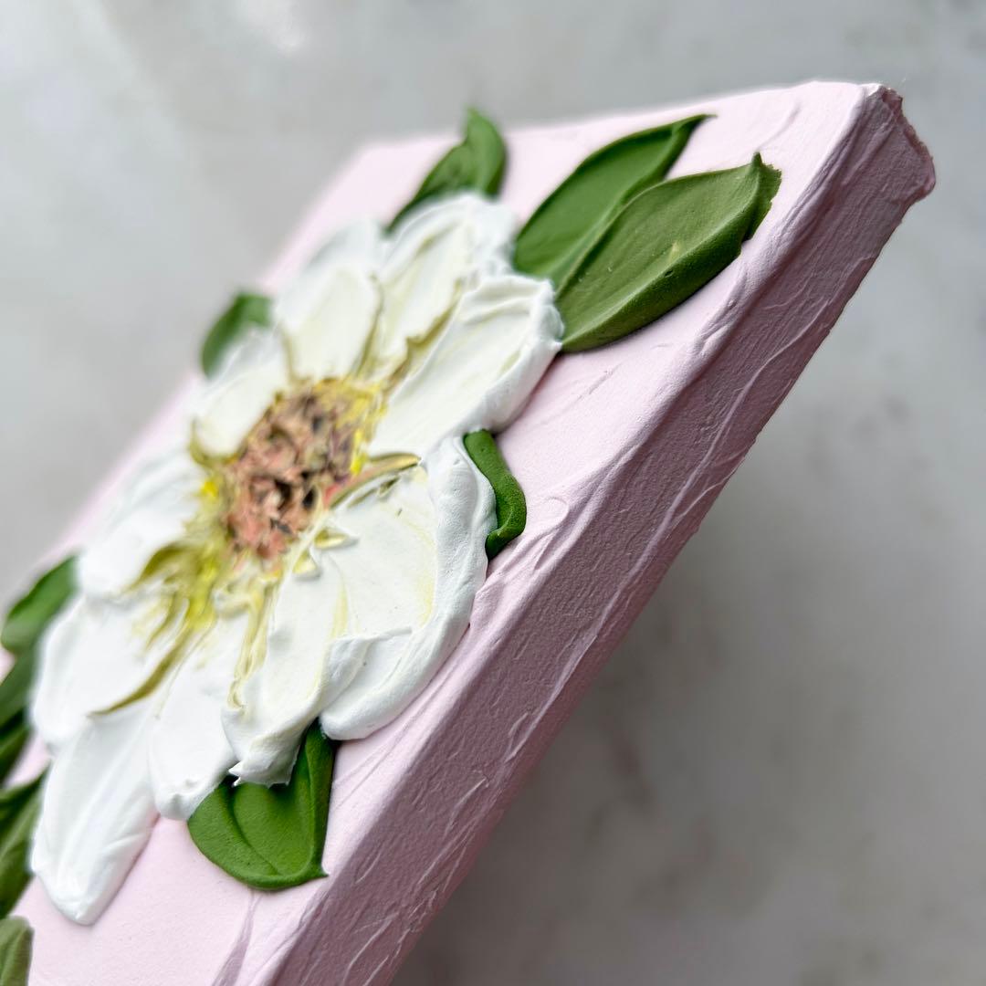 peony 絵画原画 アクリル画テクスチャーアート