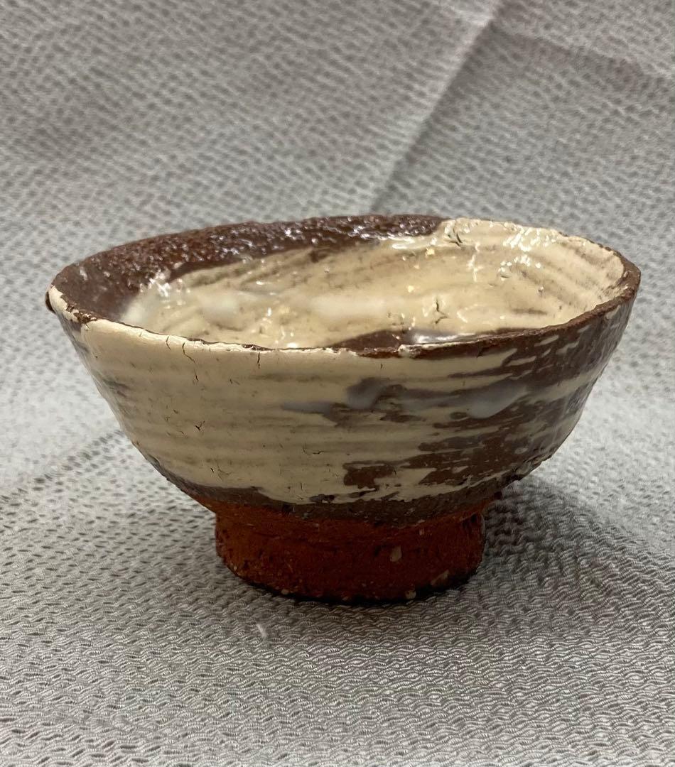 B305b 「酒盃」 四代 真清水蔵六造　共布共箱　京都　酒器　茶道具