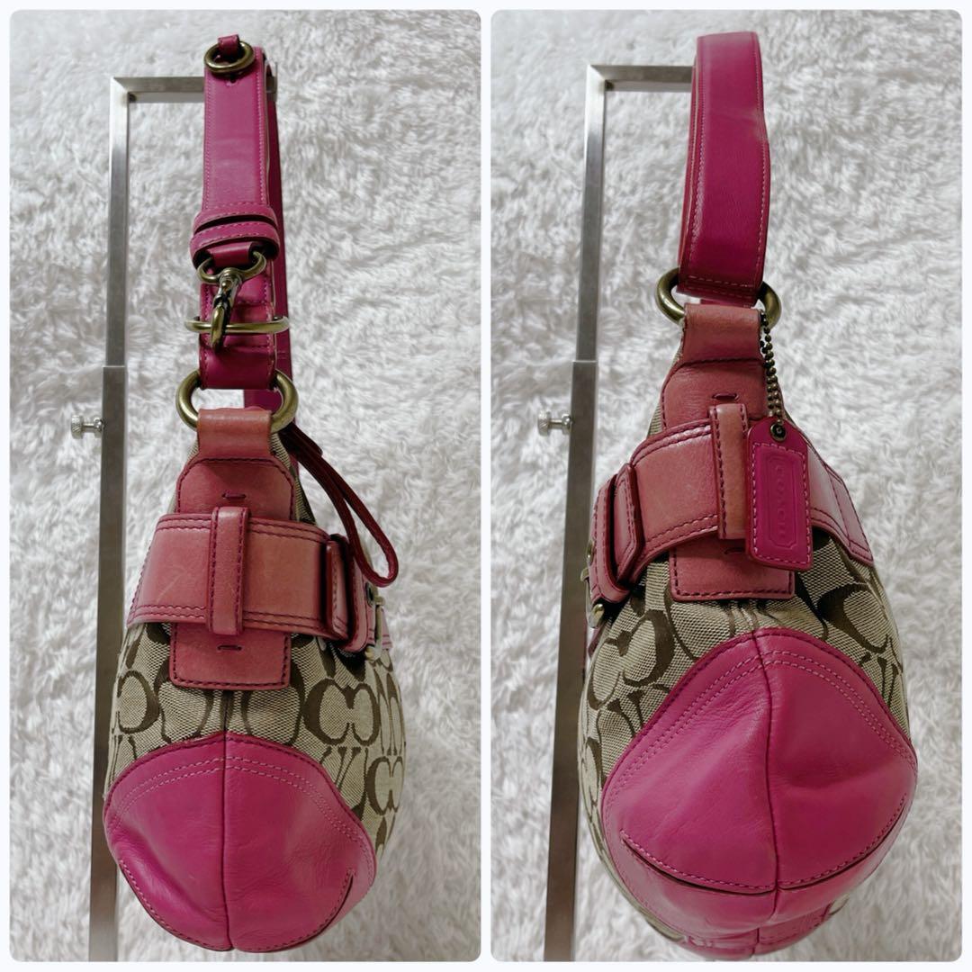 バッグ COACH Shoulder Bag Signature pink F07077