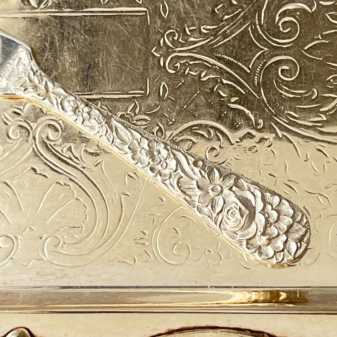 【S.Kirk & Son】【純銀】バターナイフ/スプレッダー スターリング