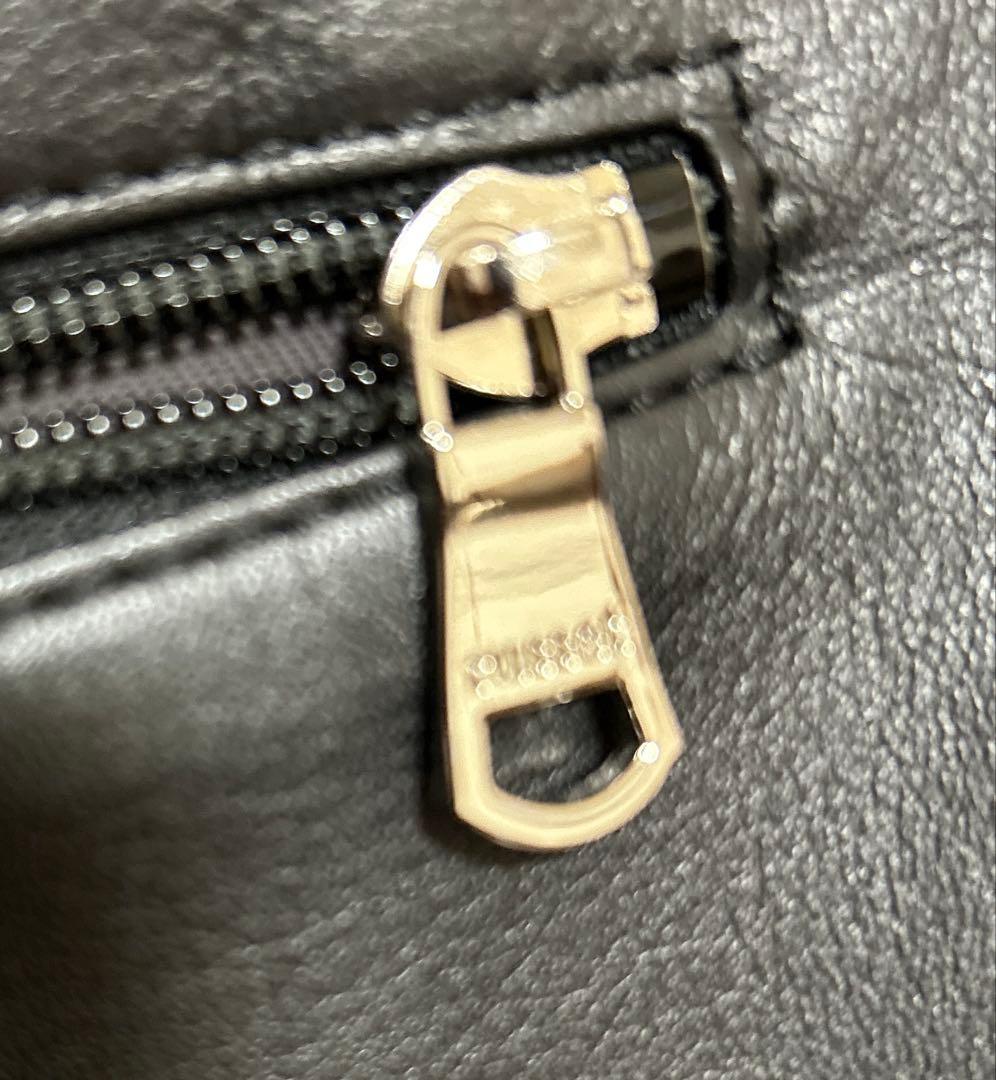 【美品】russet✨ラシットのソフトレザーラウンドショルダーバッグ　BLACK