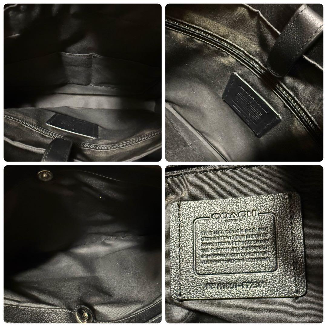 コーチ　ビジネスバッグ　2way ブリーフ　ブラック　レザー　ボンド　72309