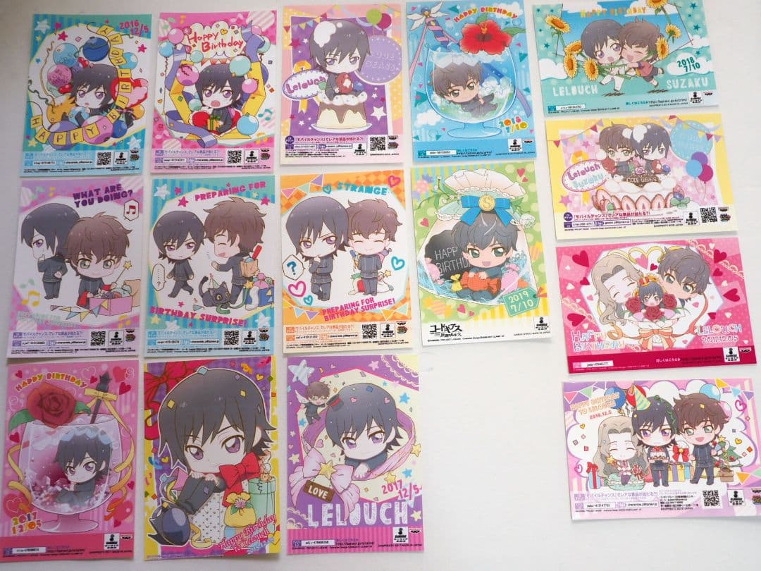 コードギアス ルルーシュ スザク 誕生日キャラマイド 15枚セット コードギアス 反逆のルルーシュ』ルルーシュのバースデーフェアが開催