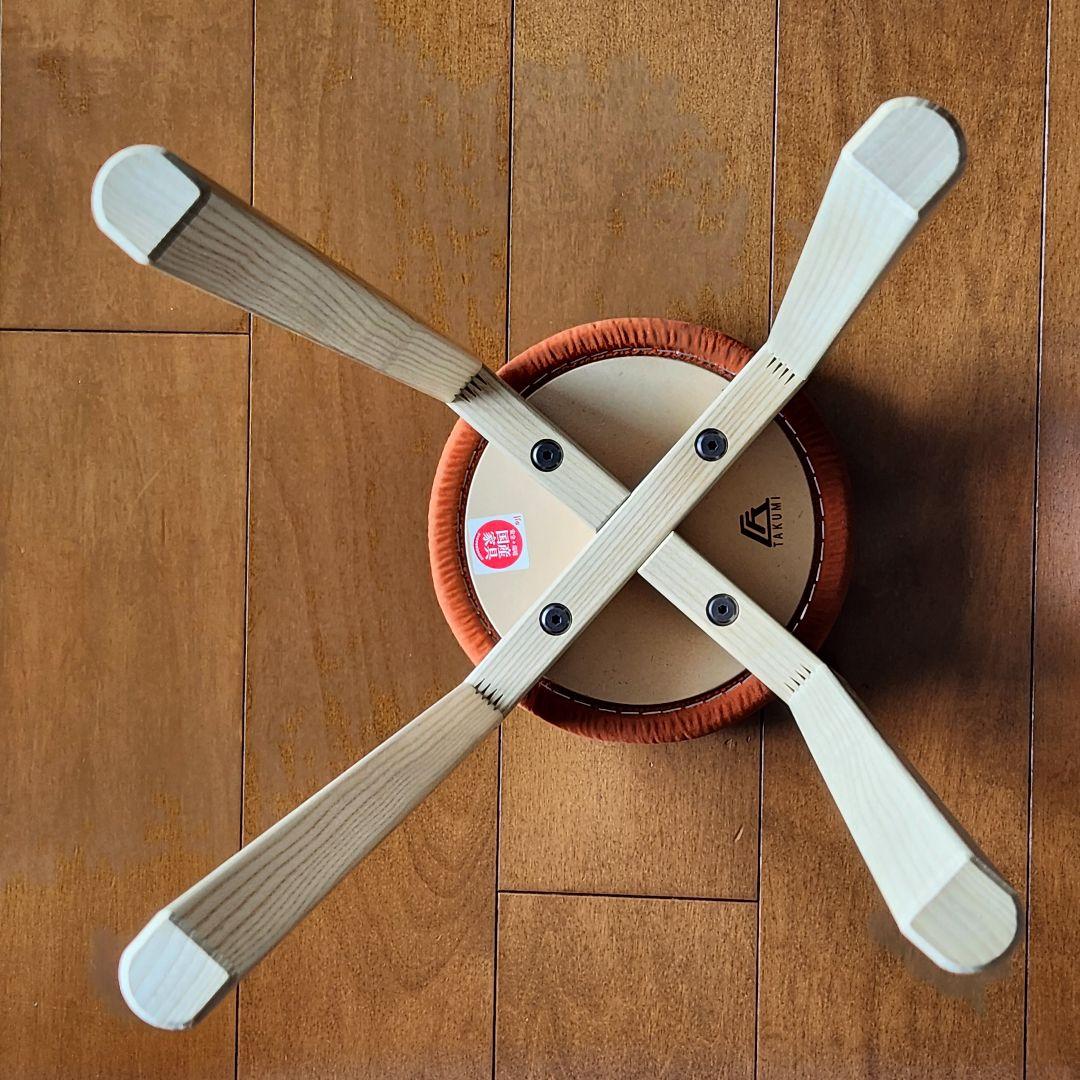 新品未使用　匠工芸　マッシュルームスツール　テラコッタ色