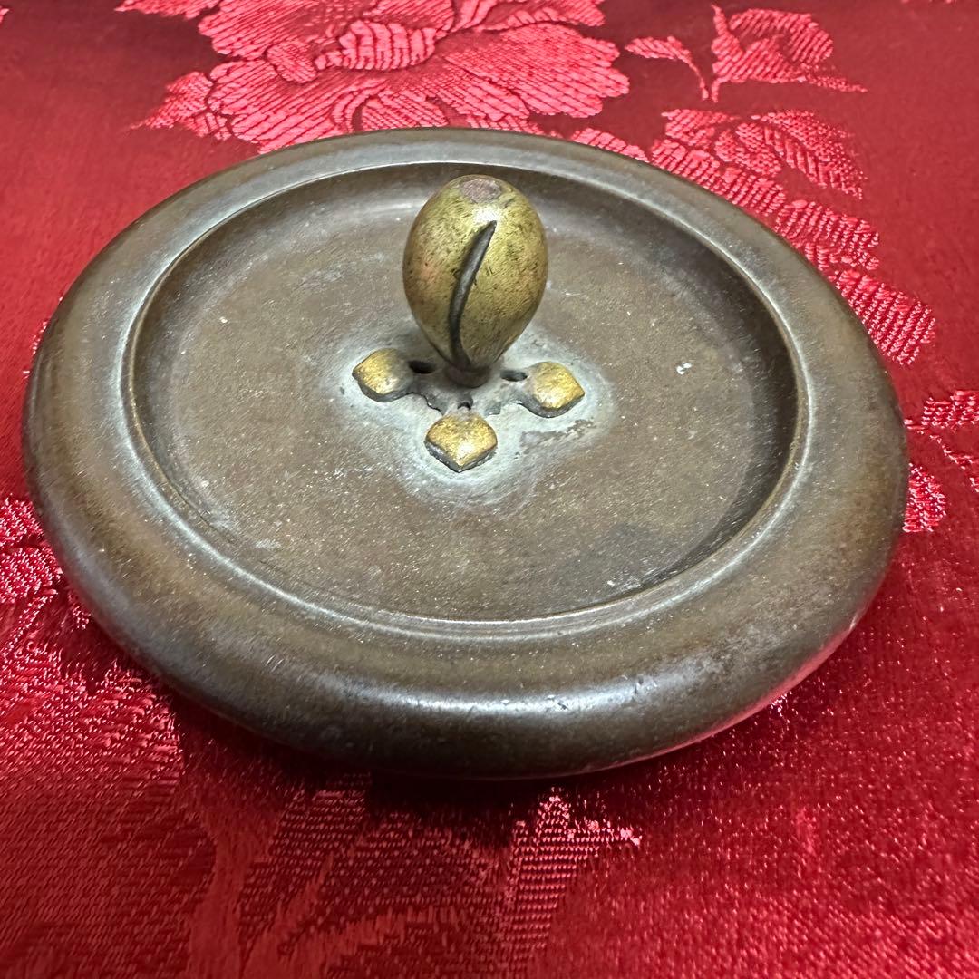 龍文堂 銅蓋サイズ9 cm内径7.7 cm 鉄瓶 龍文堂 銅蓋サイズ9 cm内径7.7 cm 鉄瓶