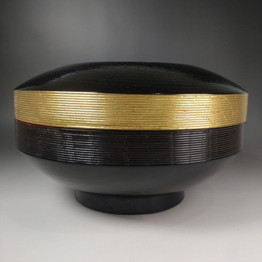 ア184 『塗師　久世宗春　作』『即中斎好　食籠　共箱』菓子器　茶道具