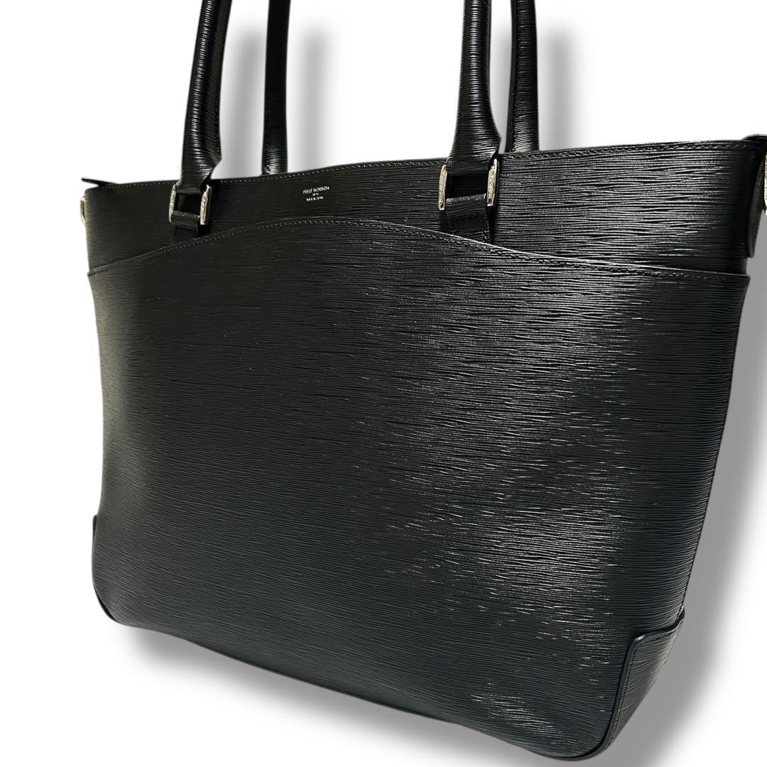 ☆状態良好☆【ペッレモルビダ】メンズ キャピターノ レザー トートバッグ