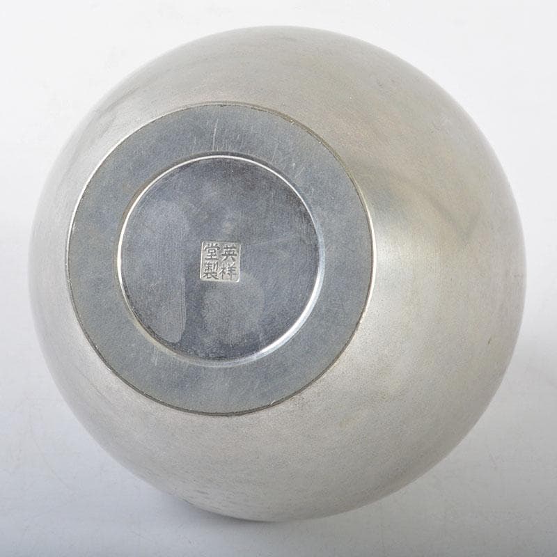 煎茶道具　英祥堂造　古錫　茶壷　茶心壷　約620g　F　R4416