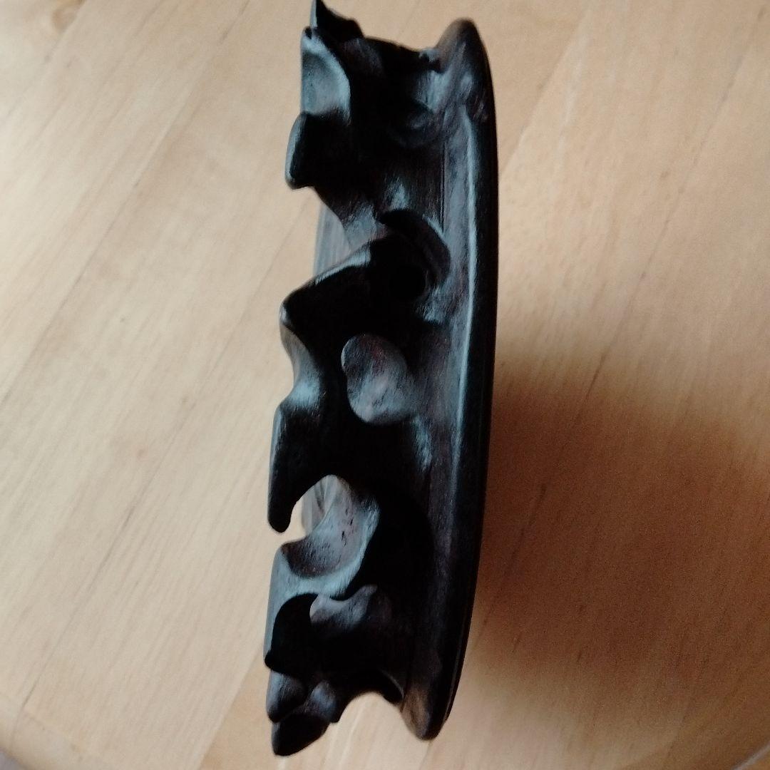 中国骨董陶磁器を乗せる安定した鑑賞台、台座最高級天然紫壇細工