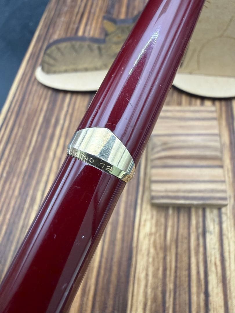 レア MONTBLANC 万年筆 NO.12 ボルドー F 18C