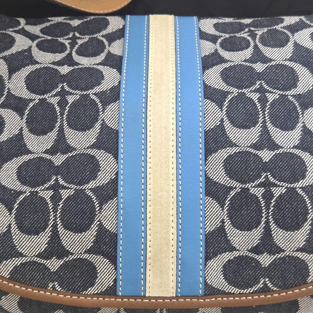 COACH デニムショルダーバッグ　コーチデニムワンショルダー　シグネチャー