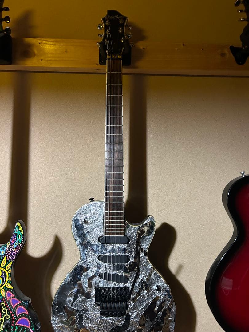 エレキギター シルバー カモフラージュ 6弦