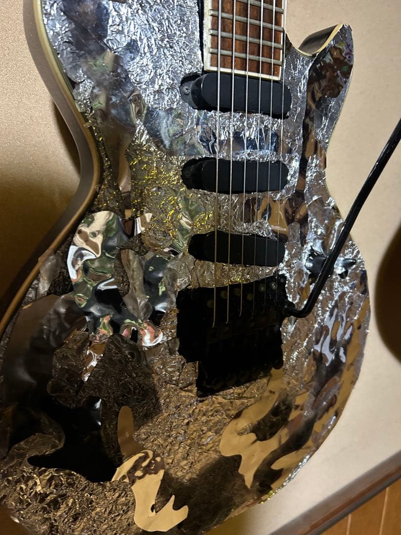 エレキギター シルバー カモフラージュ 6弦