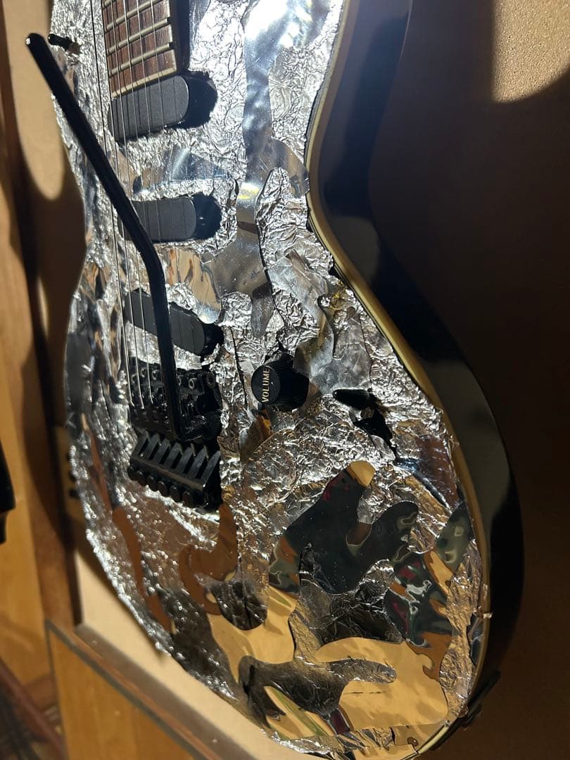 エレキギター シルバー カモフラージュ 6弦